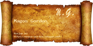 Magos Gordon névjegykártya